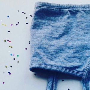 Gray Cotton Sports Bra